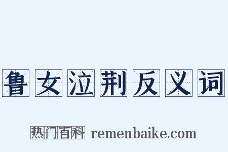 鲁女泣荆反义词是什么意思的图片